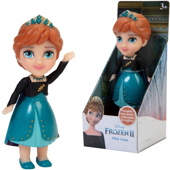 Mini lalka Frozen II Anna w turkusowo-czarnej sukience Jakks Pacific
