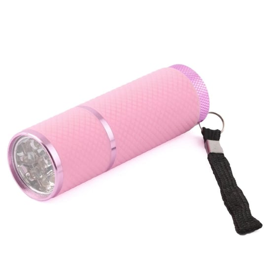 Mini Lampa UV Latarka Led 9w Do Paznokci Różowa Na Baterie ikonka