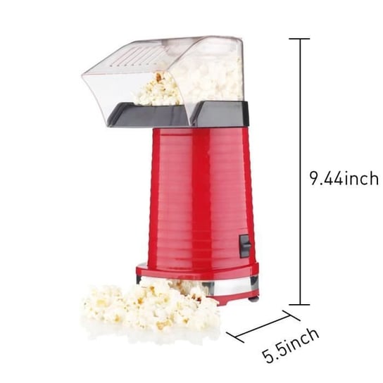 Mini maszyna do popcornu 220V 1100W, automatyczna maszyna do popcornu, profesjonalna maszyna do popcornu - czerwona Inna marka