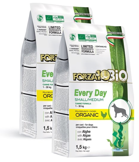 Mini/Medium Every day BiO Forza10, kurczak i algi, 2x1,5 kg (3 kg) . Forza10