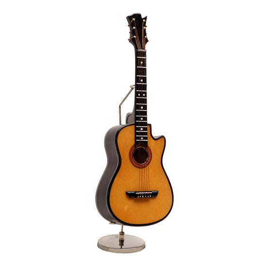 Mini Music, Gitara akustyczna z pozytywką, figurka, jasnobrązowa,22 cm Mini Music
