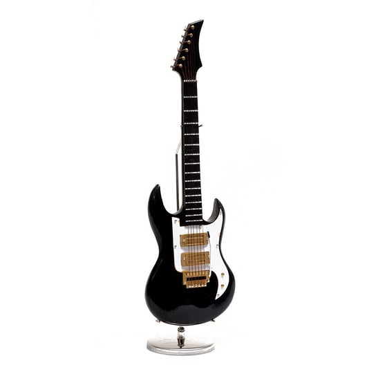 Mini Music, Gitara elektryczna, figurka, czarno-biała, 22 cm Mini Music