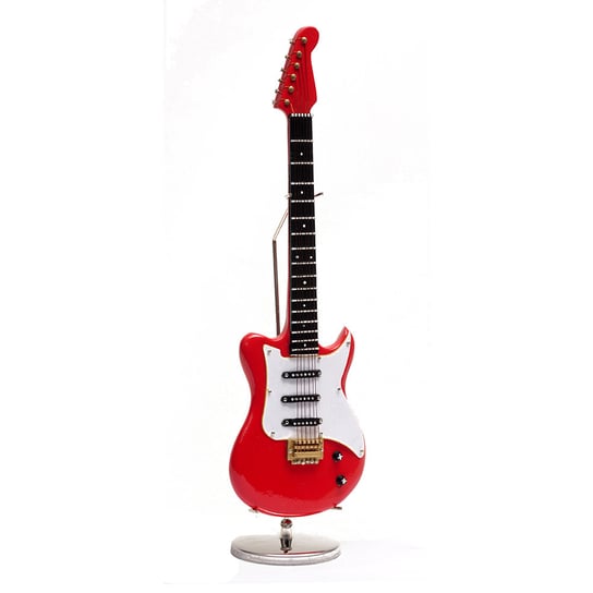 Mini Music, Gitara elektryczna, figurka, czerwono-biała, 22 cm Mini Music