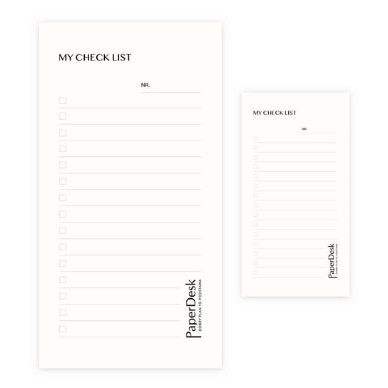 Mini Original Papierowy Planner – Check Lista PaperDesk