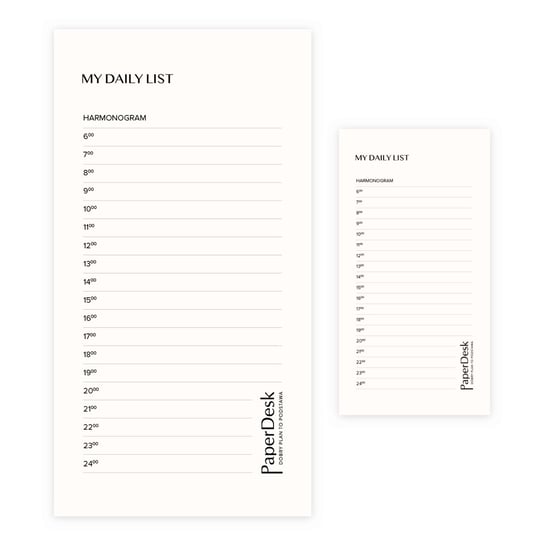 Mini Original Papierowy Planner – Harmonogram PaperDesk