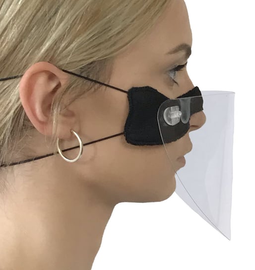 Mini przyłbica maska ochronna na nos z szybką regulowaną / BHPowy BHPowy