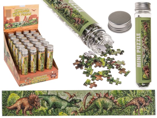 Mini puzzle dinozaury - 150 elementów w tubie Kemis - House of Gadgets