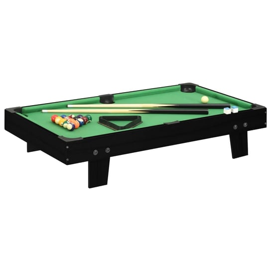 Mini stół bilardowy na 3 nogach, 92x52x19 cm, czarno-zielony vidaXL