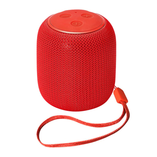 Mini ultrakompaktowy, przenosny glosnik Bluetooth z paskiem na nadgarstek — czerwony Avizar