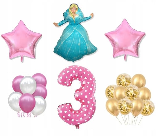 Mini Zestaw Kraina Lodu Frozen 3 Urodziny Balony ImprezCzas