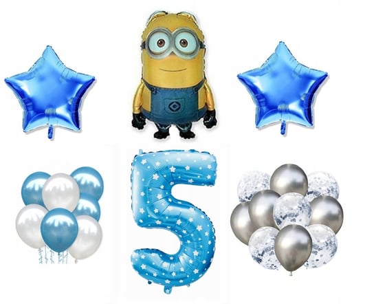 Mini Zestaw Minionki 5 Urodziny Balony DAVE Inna marka