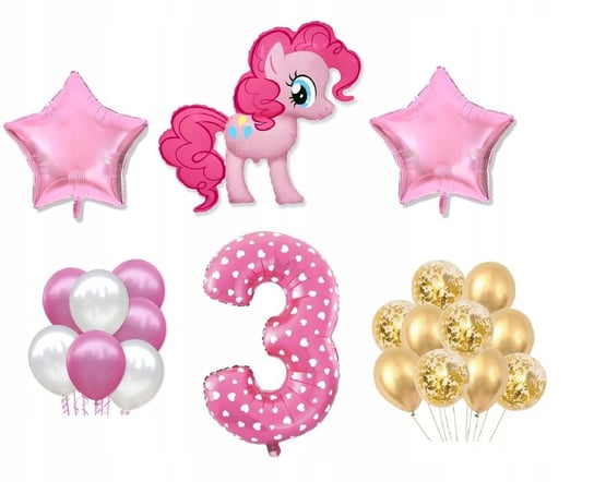 Mini Zestaw My Little Pony 3 Urodziny Balony Kucyk Flexmetal