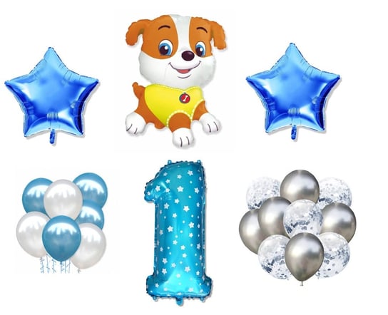 Mini Zestaw Psi Patrol 1 Urodziny Balony Rubble Inna marka