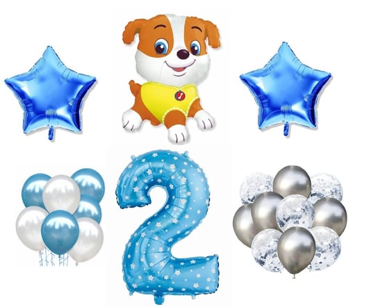 Mini Zestaw Psi Patrol 2 Urodziny Balony Rubble Inna marka