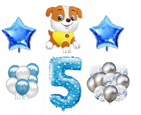 Mini Zestaw Psi Patrol 5 Urodziny Balony Rubble Inna marka