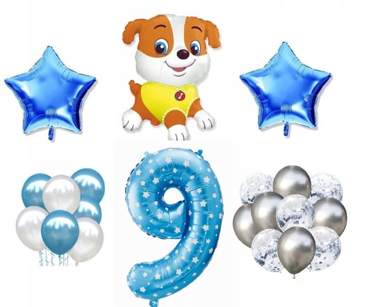Mini Zestaw Psi Patrol 9 Urodziny Balony Rubble Inna marka