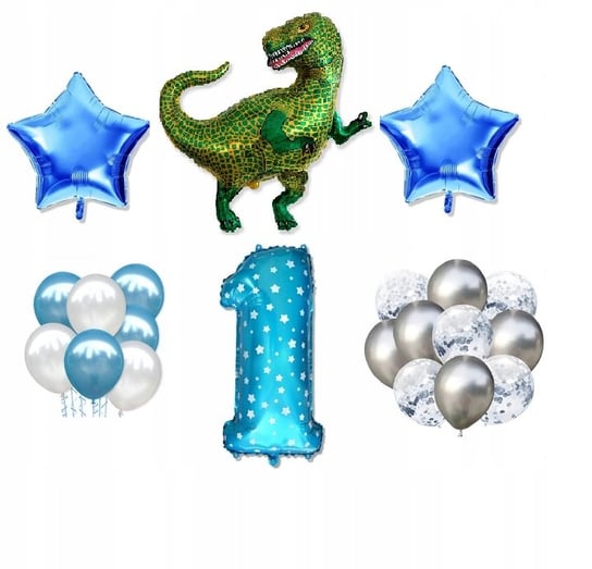 Mini Zestaw Tyranozaur Dinozaur 1 Urodziny Balony Inna marka