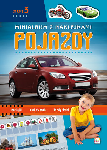 Minialbum z naklejkami. Pojazdy 3 Bator Agnieszka, Brydak Ilona