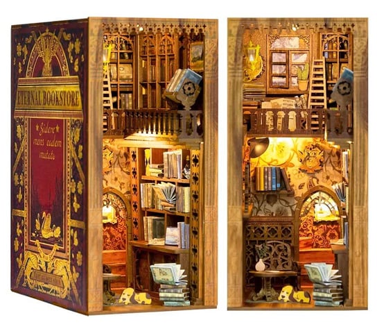 Miniaturowy domek Book Nook - Klimatyczna księgarnia* HABARRI