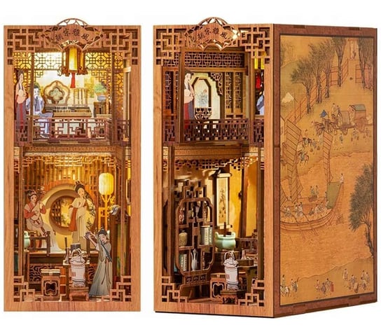 Miniaturowy domek Book Nook - Kwiat jaśminu Dynastii Qing* HABARRI