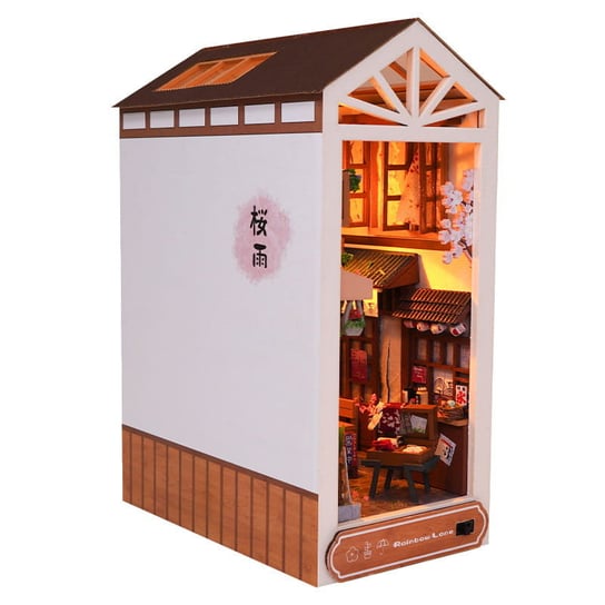 Miniaturowy domek DIY, do sklejania, składania LED Alejka Japonia HABARRI