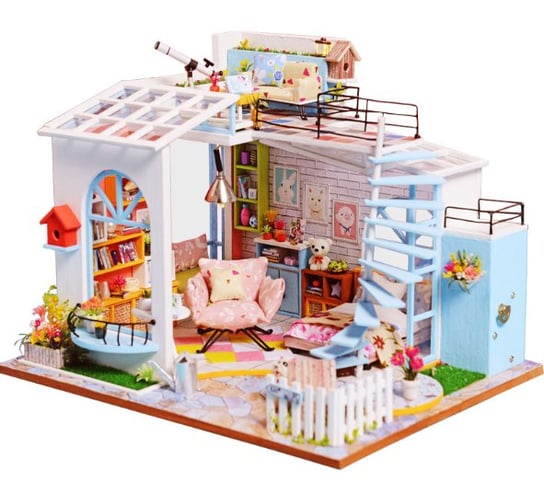 Miniaturowy domek DIY - Dziecięce marzenie LED/ HABARRI HABARRI