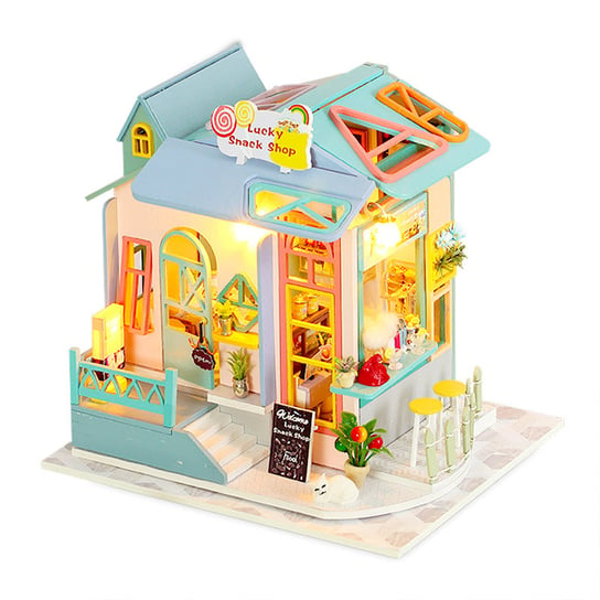 Miniaturowy domek DIY -  Landrynkowy świat LED HABARRI