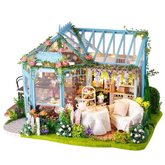 Miniaturowy domek DIY - Różana herbaciarnia Oranżeria / HABARRI HABARRI