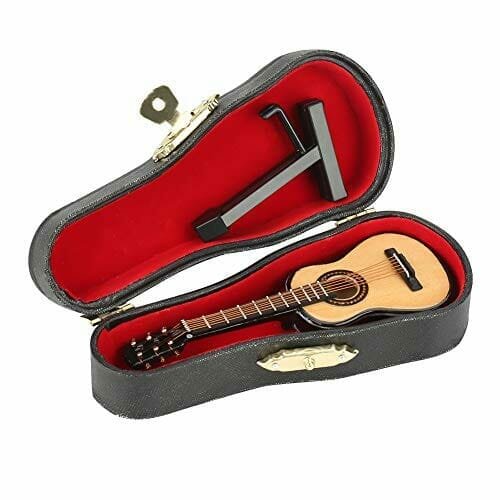 Miniaturowy Model Gitary, Drewniana Ozdoba Instrumentu Gitarowego Ze Stojakiem I Futerałem, Do Dekoracji Wnętrz, Prezenty Dla Dzieci, Przyjaciół Inny producent