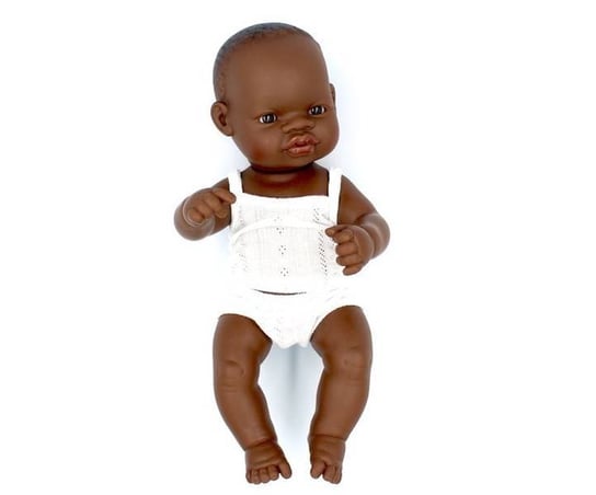 Miniland Baby Lalka dziewczynka Afroamerykanka 32cm + Ubranko Inna marka
