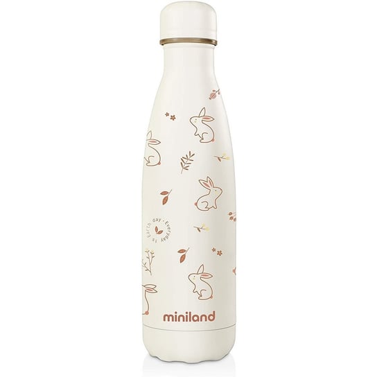 Miniland, Termos butelka dla rodzica z naturalnym motywem, Królik, 500 ml Miniland