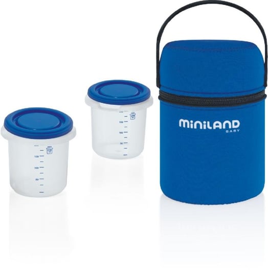 Miniland, Torba podróżna izotermiczna z dwoma pojemnikami hermetycznymi, 250 ml Miniland