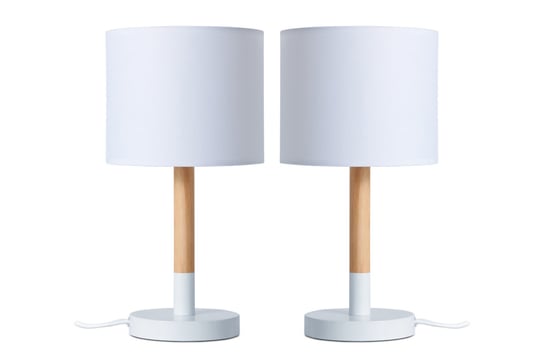 Minimalistyczna biała lampa do sypialni 2szt. PLISO Konsimo