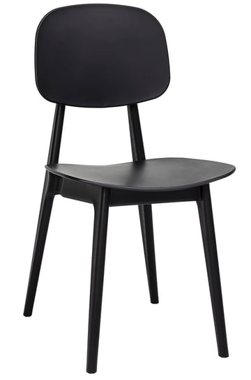 Minimalistyczne, czarne krzesło do jadalni z tworzywa sztucznego Pallero