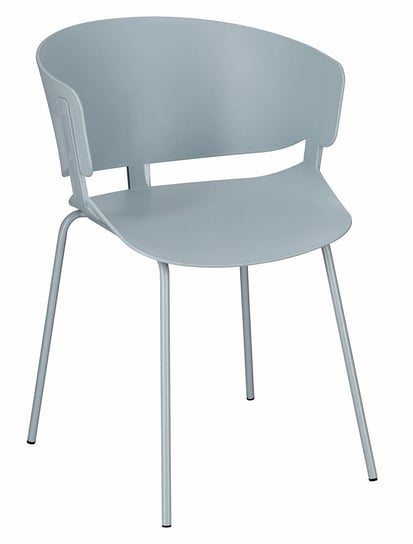 Minimalistyczne Krzesło Szare - Nalmi 52X75 Elior