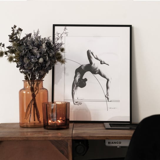 minimalistyczny plakat joga pozycja Wzniesionego Łuku Inny producent
