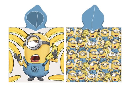 MINIONKI Ręcznik DZIECIĘCY z Kapturem PONCHO OKRYCIE KĄPIELOWE MINIONS Carbotex