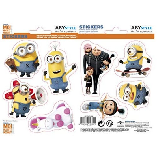 Minions Stickers -161 Cm/ 2 Planches Minions Abysse Corp