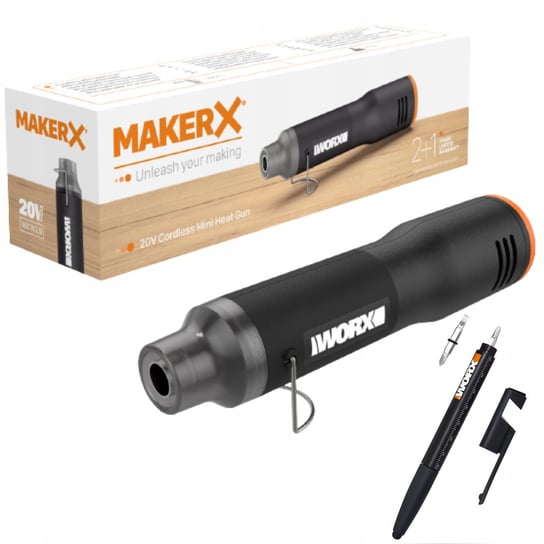 Miniopalarka MakerX WORX WX743.9 260°C + Długopis WORX