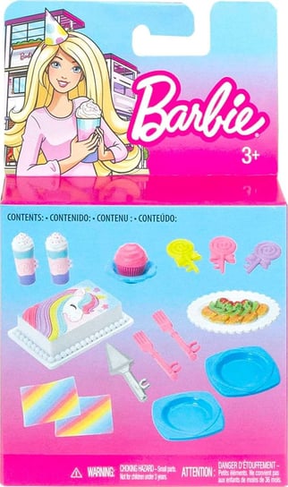 Minizestaw akcesoriów Barbie przyjęcie urodzinowe Mattel