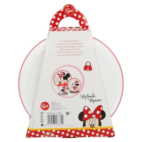 Minnie Mouse, Zestaw naczyń (Talerz, miska, kubek) Disney