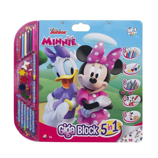 Minnie, zestaw kreatywny dla artysty As Giga Block, 5w1 Disney