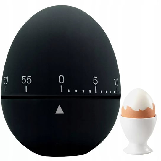 Minutnik kuchenny jajko czarny 8 cm BRUNBESTE