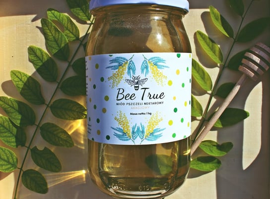 Miód akacjowy - naturalny 1kg Bee True
