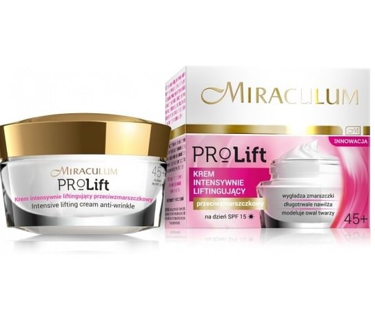 Miraculum, Pro Lift Intensive Lifting Cream, krem intensywnie liftingujący przeciwzmarszczkowy na dzień, 45+, 50 ml Miraculum