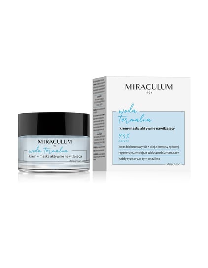 Miraculum, Woda Termalna, krem-maska aktywnie nawilżający na dzień i noc, 50 ml Miraculum