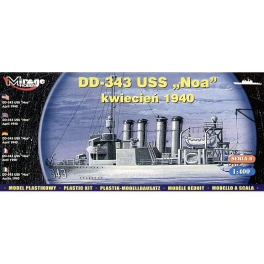 Mirage, Okręt DD343 USS Noa, Model do sklejania, 12+ DD343