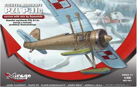 Mirage, Pzl P.11C Wersja Z Nartami, Model do sklejania, 14+ Mirage
