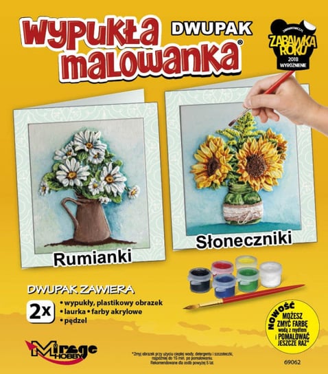 Mirage, zestaw kreatywny Wypukła Malowanka Kwiaty Rumianki-Słoneczniki Mirage