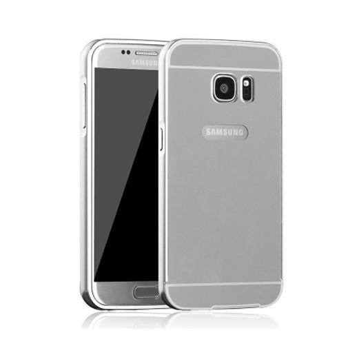 Mirror bumper case na Galaxy S7 - Srebrny EtuiStudio